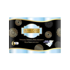 Royal Gold Luxurious Kitchen Towel 6 Roll | Manna LZ